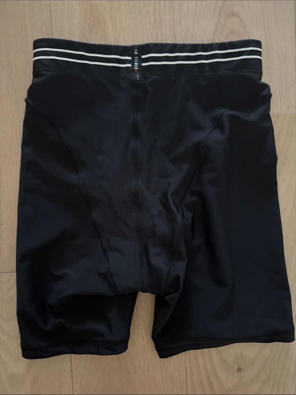 Adam Selman French Cut Athletic Compression Shorts - Navy & Black - Picture 5 of 7